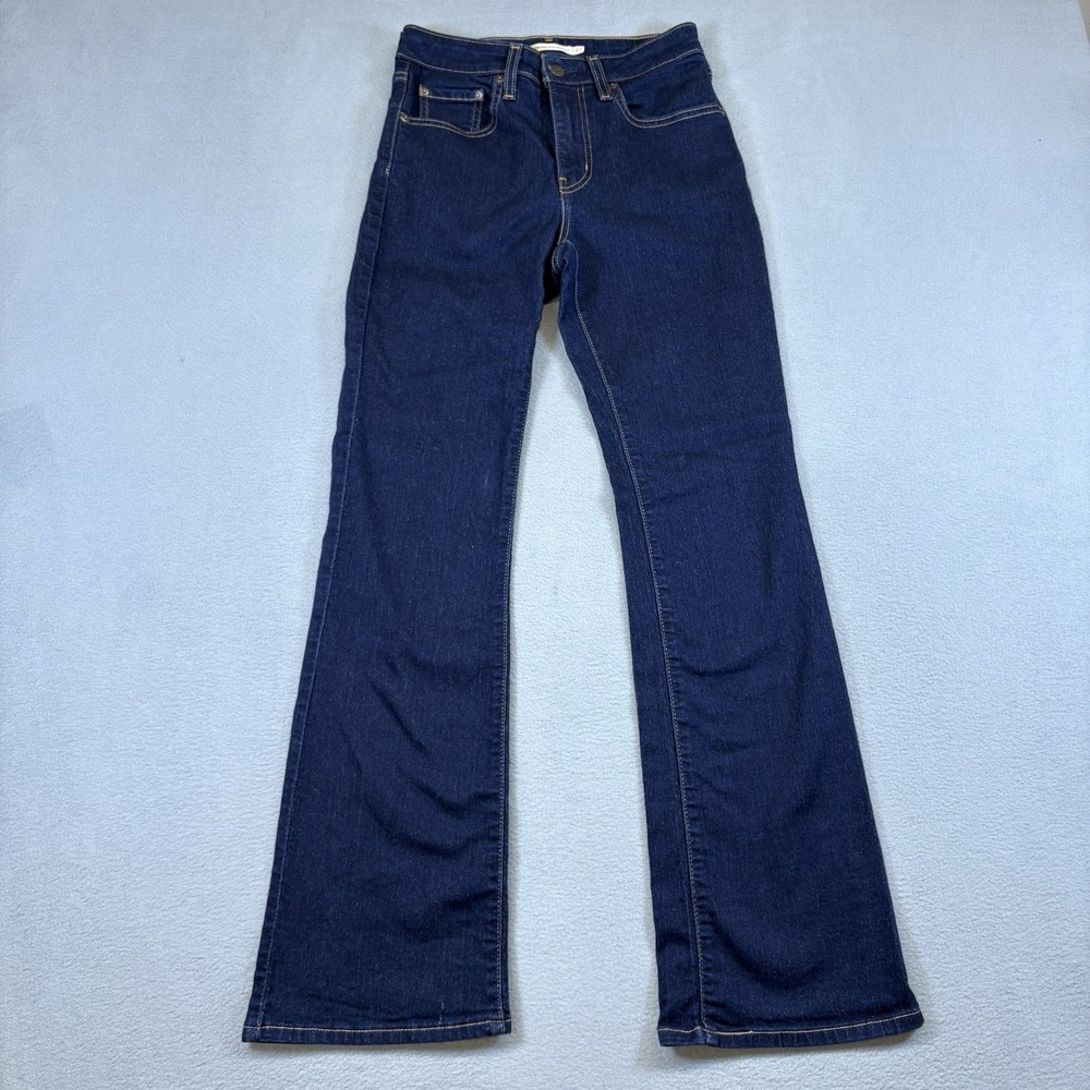 Levi's Women's Dark Blue 725 High Rise Bootcut Stretch Jeans W27 L32